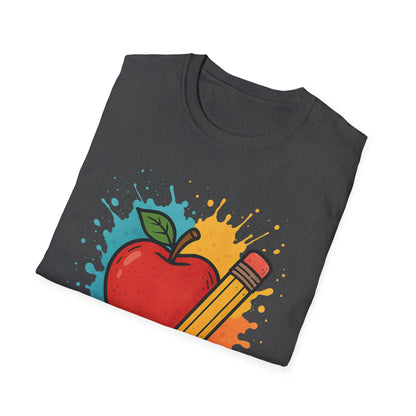 Colorful Apple & Pencil Shirt