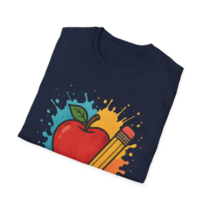 Colorful Apple & Pencil Shirt