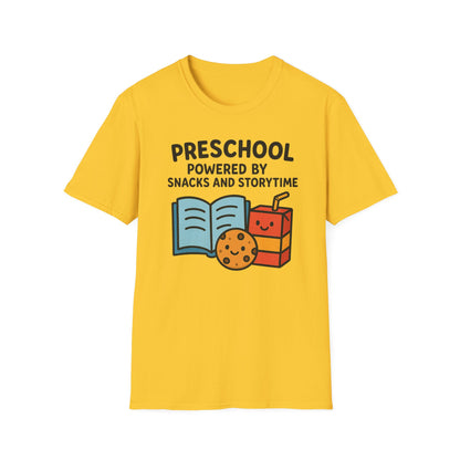 Preschool Powered by Snacks and Storytime Shirt