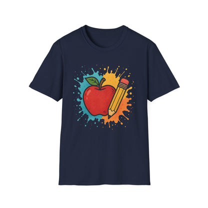 Colorful Apple & Pencil Shirt