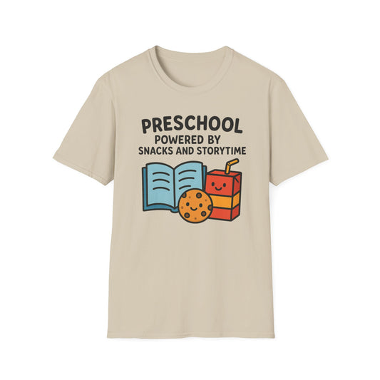 Preschool Powered by Snacks and Storytime Shirt